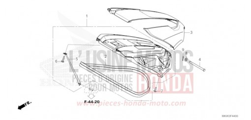 COUVERCLE BAGAGES NC750XAP de 2023